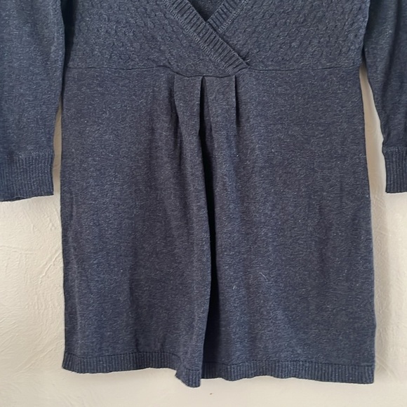 Mossimo Supply Co Gray Mock Wrap Sweater Lightweight 3/4 Sleeves Size Medium - Picture 3 of 15